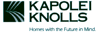 Kapolei Knolls - Homes with the Future in Mind.